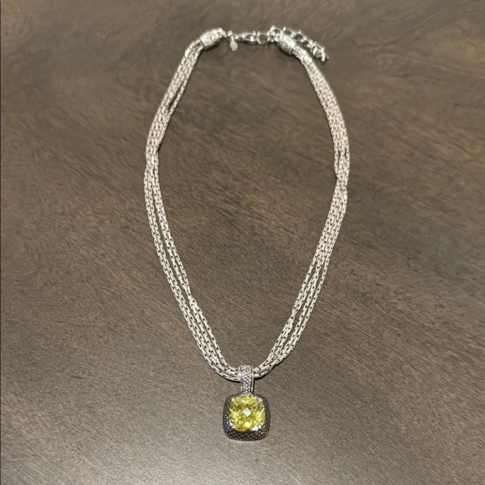 Premier Designs Silverado Necklace with Citrine Enhancer